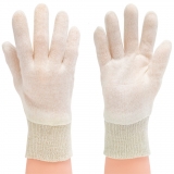 Manusi bumbac, culoare natur, 12 perechi/set, marime universala